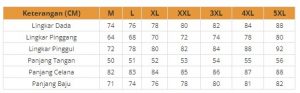 Sizechart 'ES ML DW'