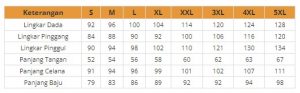 Sizechart 'SBDP'