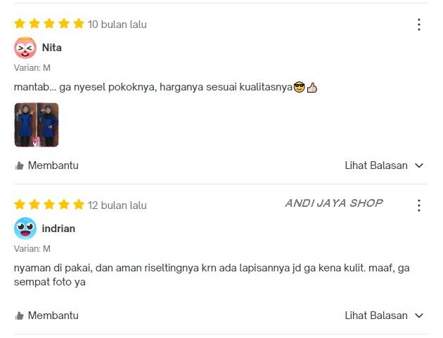 testi baju renang nasya - ANDI JAYA SHOP