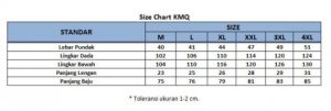 Sizechart Baju Kemeja Pria KMQ