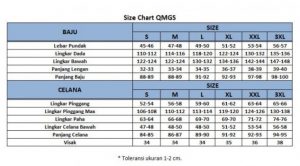 Sizechart Gamis Setelan Pria QMGS