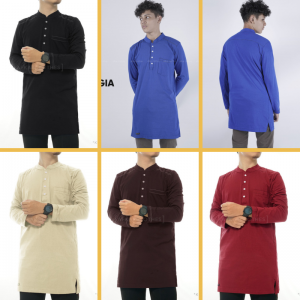 baju koko kurta kaos pria hagia